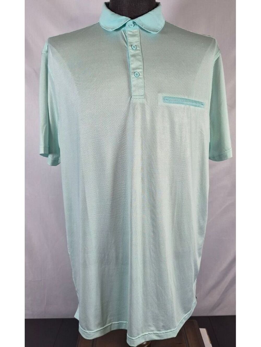 HEAD Golf XL Mint Aqua Lightweight Stretch Performance Polo Shirt